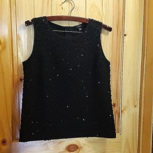 Ann Taylor sequence top, size M, black